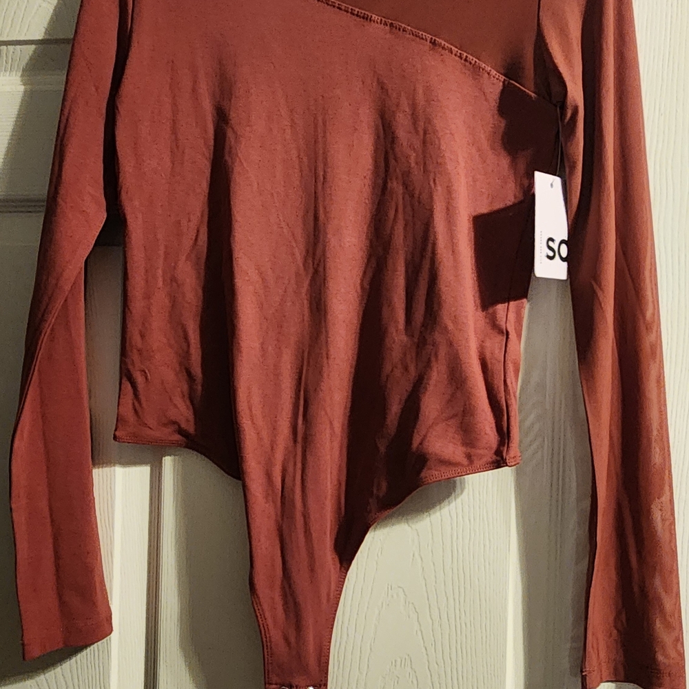 SO Women's Long Sleeve Bodysuit in Rust